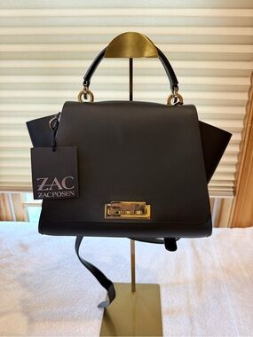 Zac Zac Posen Eartha Iconic Convertible Backpack in black leather